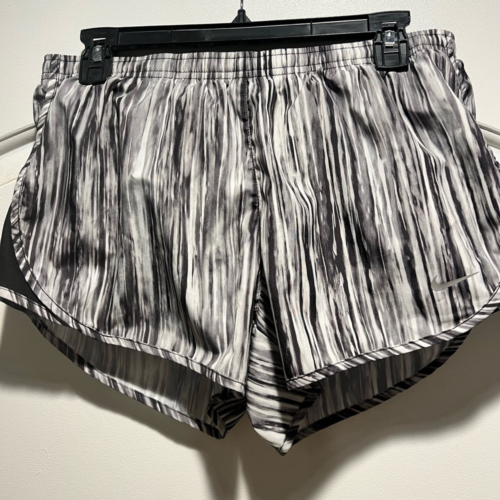 Nike Women's Monochrome Striped Athletic Shorts